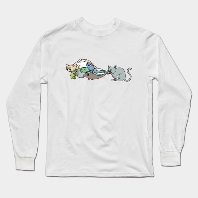 Cat Barf Long Sleeve T-Shirt by Tyxc